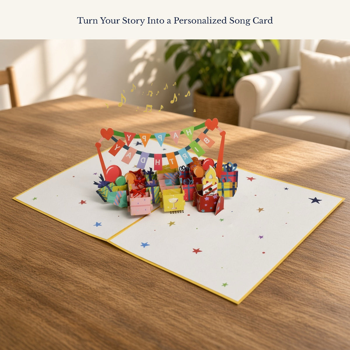 EchoMory Personalized Birthday Song Gift, AI-Created Musical Greeting Card, 3D Pop-Up Card with a Custom Song Made Just for Them,Interactive Greeting Card & Birthday Gift