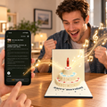 Blowable Candle Birthday Card | 3D Pop Up Cake with Custom Song