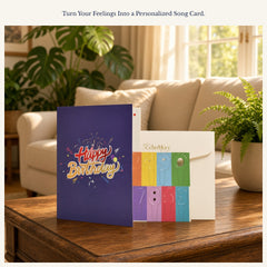 EchoMory Personalized Birthday Song Gift, Create a Custom Song for Someone Special, 3D Pop-Up Musical Birthday Card