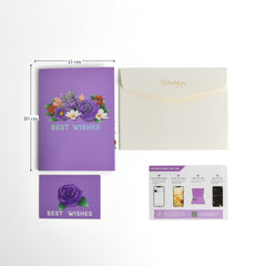 EchoMory Personalized Song Gift, Custom Song Made Just for Them, 3D Pop-Up Flower Card with Music, Musical Greeting Card for Birthday, Anniversary, Valentine's Day, Mother's Day & Special Moments