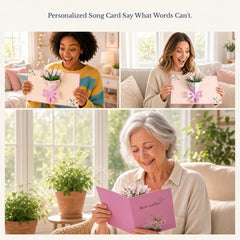 EchoMory Personalized AI Song Gift, 3D Lily Bouquet Pop Up Greeting Card, Custom Music Card with Original Song, One-of-a-Kind Keepsake Gift for Birthday, Anniversary, Mother’s Day, Valentine’s Day & Special Moments