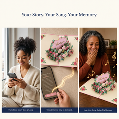 EchoMory Personalized Song Gift, Turn Your Story into a Custom Song, AI Musical Greeting Card, Unique Gift for Couples & Loved Ones