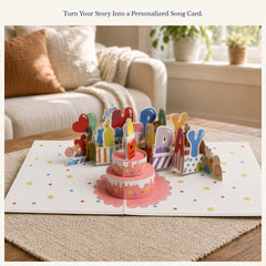 EchoMory Personalized Birthday Song Gift, Create a Custom Song for Someone Special, 3D Pop-Up Musical Birthday Card