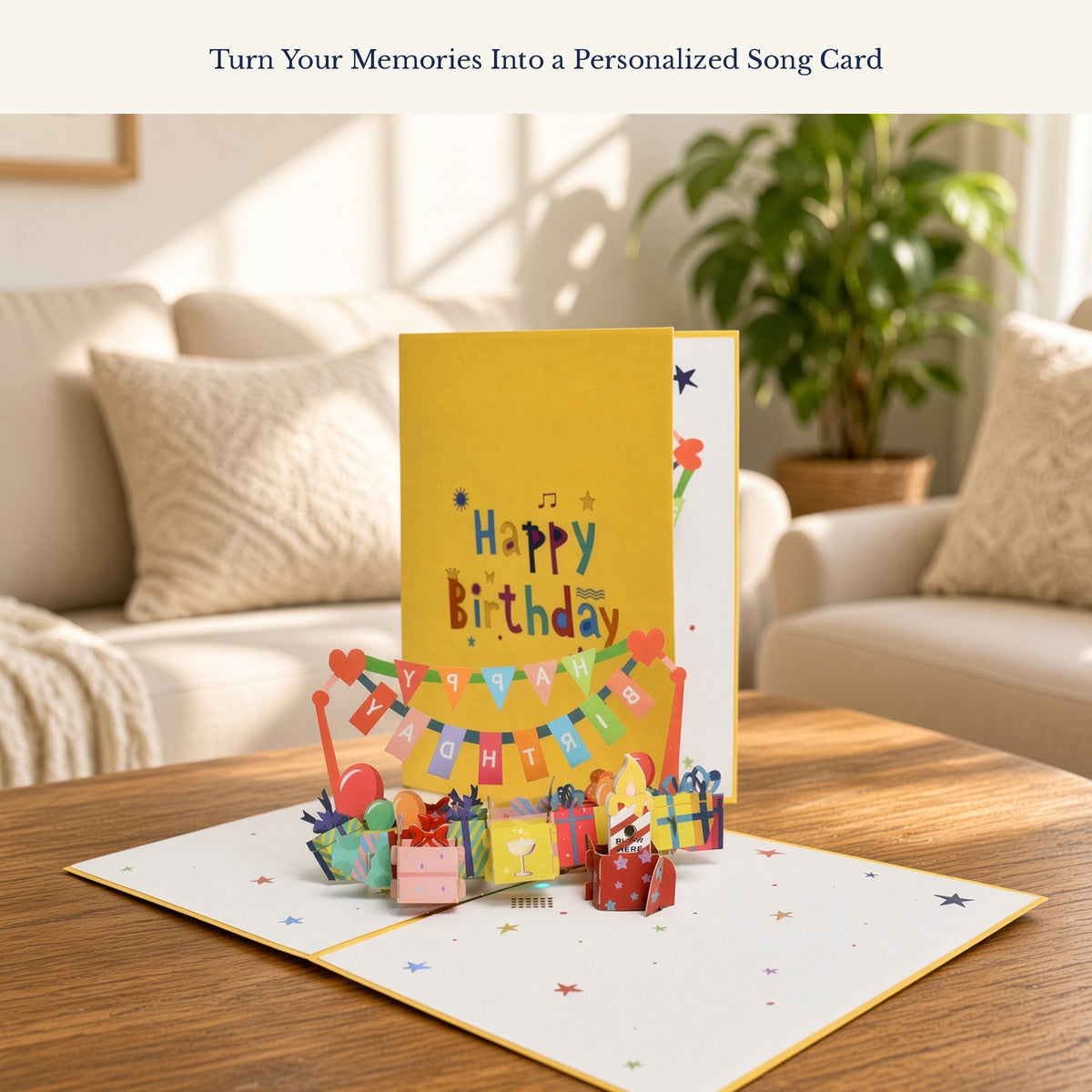 EchoMory Personalized Birthday Song Gift, AI-Created Musical Greeting Card, 3D Pop-Up Card with a Custom Song Made Just for Them,Interactive Greeting Card & Birthday Gift