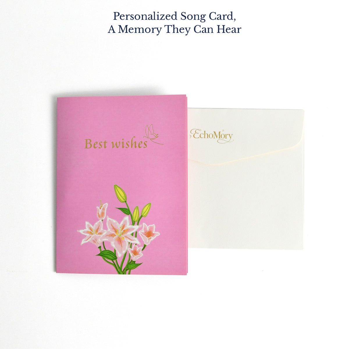 EchoMory Personalized AI Song Gift, 3D Lily Bouquet Pop Up Greeting Card, Custom Music Card with Original Song, One-of-a-Kind Keepsake Gift for Birthday, Anniversary, Mother’s Day, Valentine’s Day & Special Moments