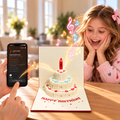 Blowable Candle Birthday Card | 3D Pop Up Cake with Custom Song
