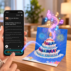 Blowable Candle Birthday Card | 3D Pop Up Cake with Custom Song