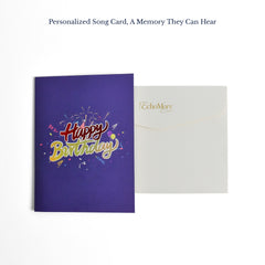 EchoMory Personalized Birthday Song Gift, Create a Custom Song for Someone Special, 3D Pop-Up Musical Birthday Card