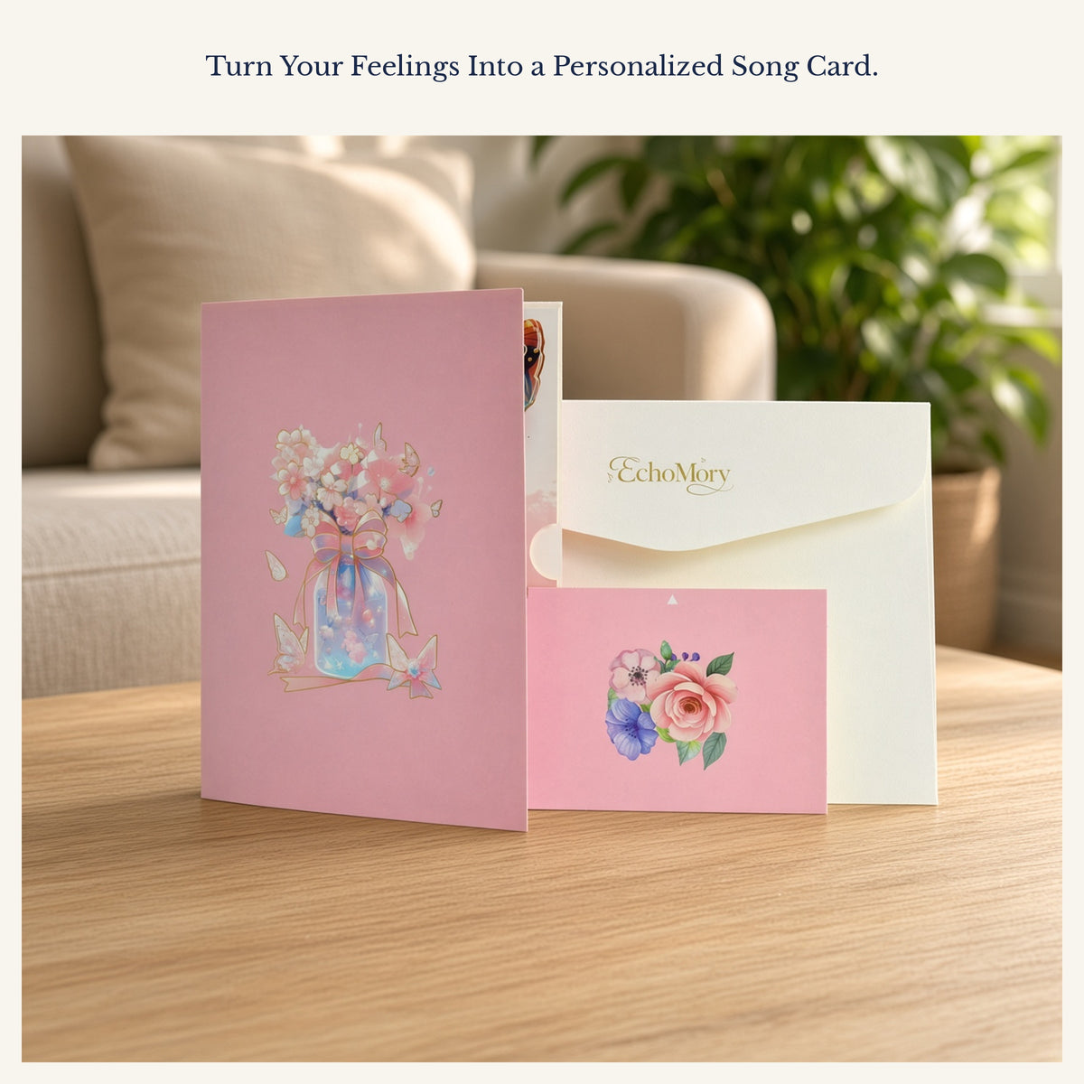 EchoMory Personalized Musical Gift – Custom Musical Greeting Card (featuring a 3D butterfly garden pop-up design), perfect for birthdays for mothers, wives, friends, girlfriends, or sisters.