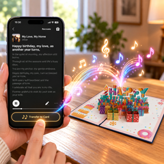Interactive Candle Birthday Card | Musical 3D Pop Up with Custom Song