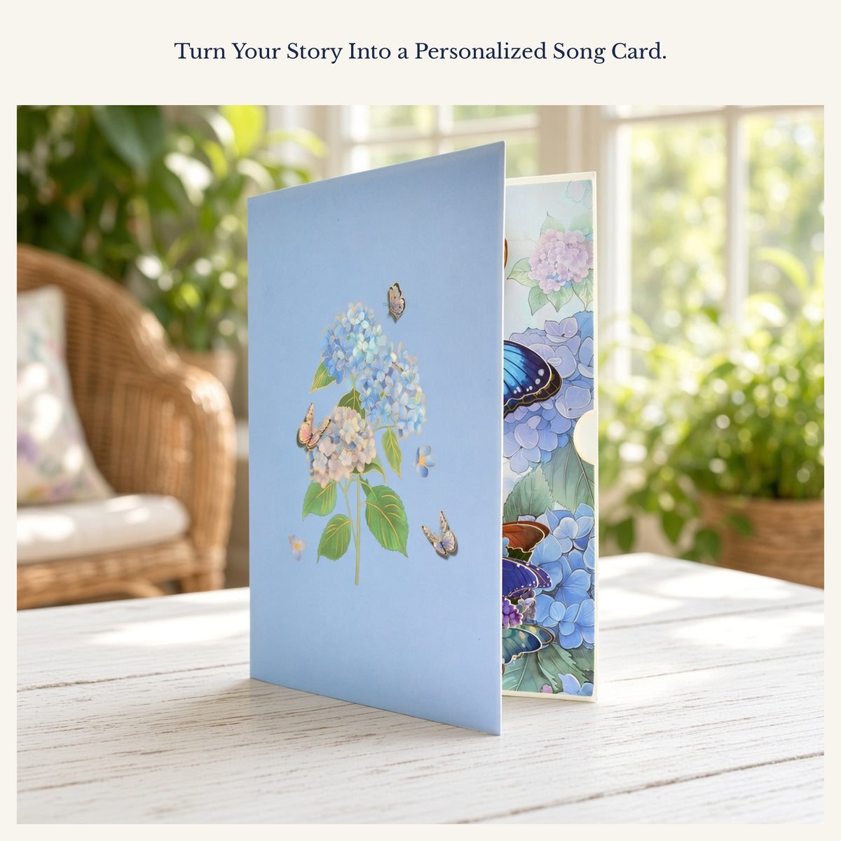 EchoMory Personalized Musical Gift – Custom Musical Greeting Card (featuring a 3D butterfly garden pop-up design), perfect for birthdays for mothers, wives, friends, girlfriends, or sisters.