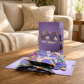 Purple Rose 3D Pop Up Card | Unique Personalized Song Keepsake