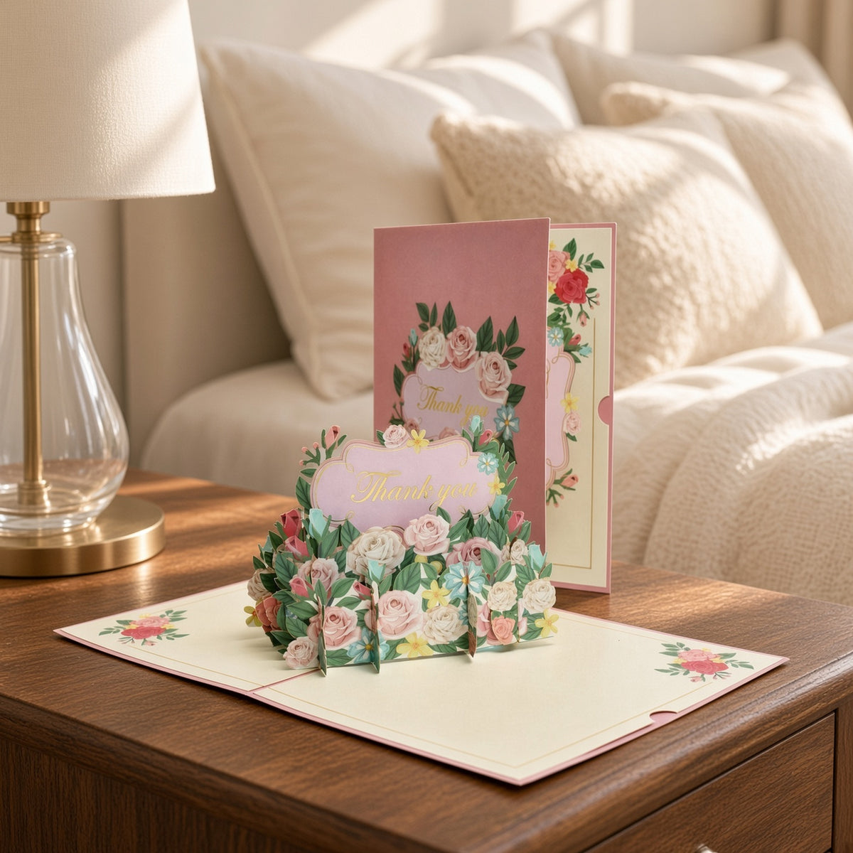 Pink Rose 3D Pop Up Card | Romantic Anniversary & Birthday Gift with Custom Song