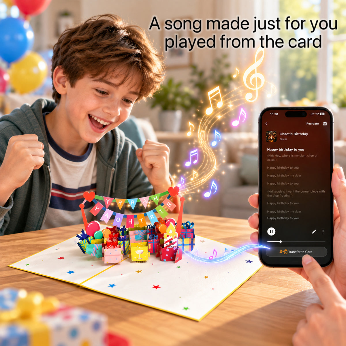 Interactive Candle Birthday Card | Musical 3D Pop Up with Custom Song
