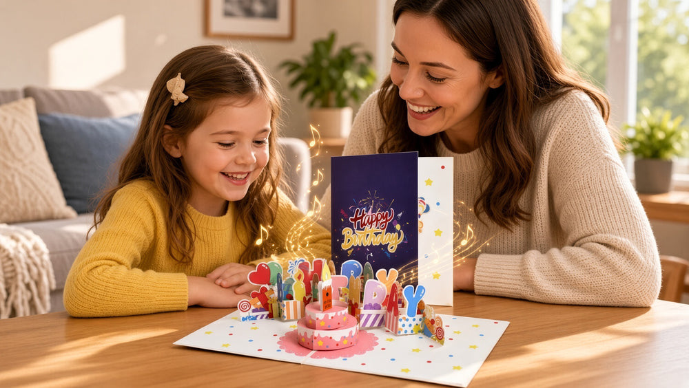 Birthday Gift for Your Child personalized song card gifting scene
