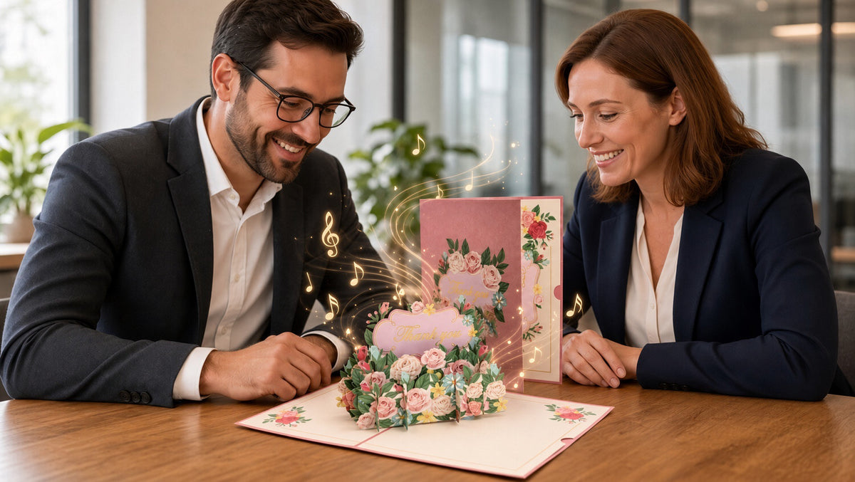 Pink Rose 3D Pop Up Card